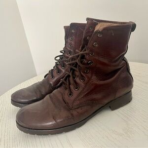 Women’s Frye Lace Up Brown Combat Boots